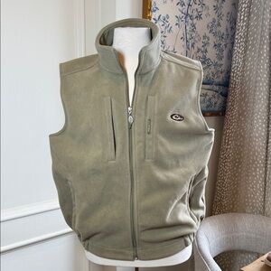 Drake Olive Green Fleece Zip Vest size XL